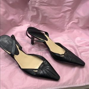 Ann Taylor Loft Black Strap Heel.